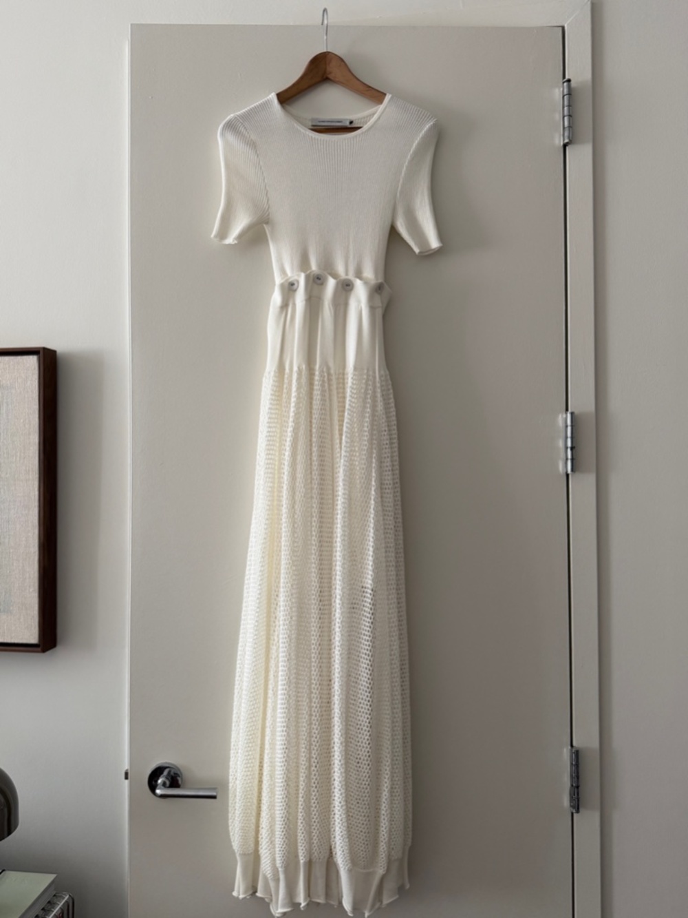 Christopher Esber Deconstruct Cocoon Mesh Dress White (Small) - Picture 11 of 11